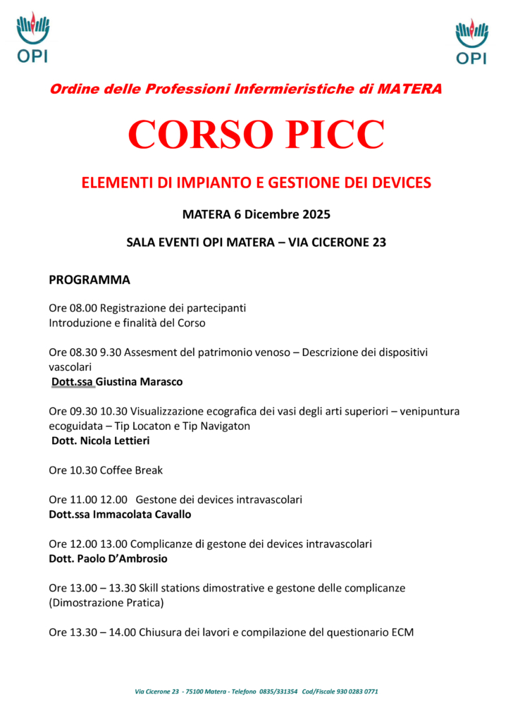PROGRAMMA picc 6 dic